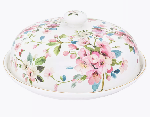 Блинница с цветочным весенним принтом