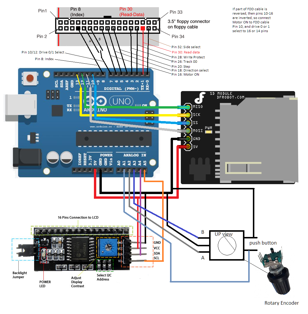 Схема эмулятора. Если нужна схема с кнопками, то в архиве проекта на гитхабе она есть.
