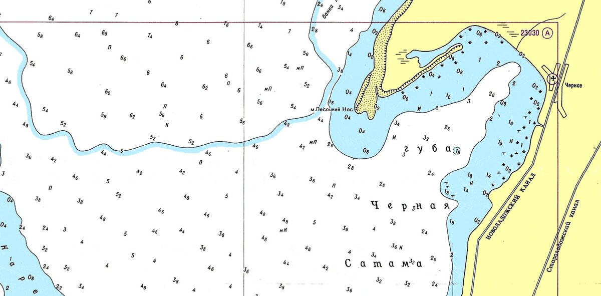 Глубины ладожского озера подробная карта