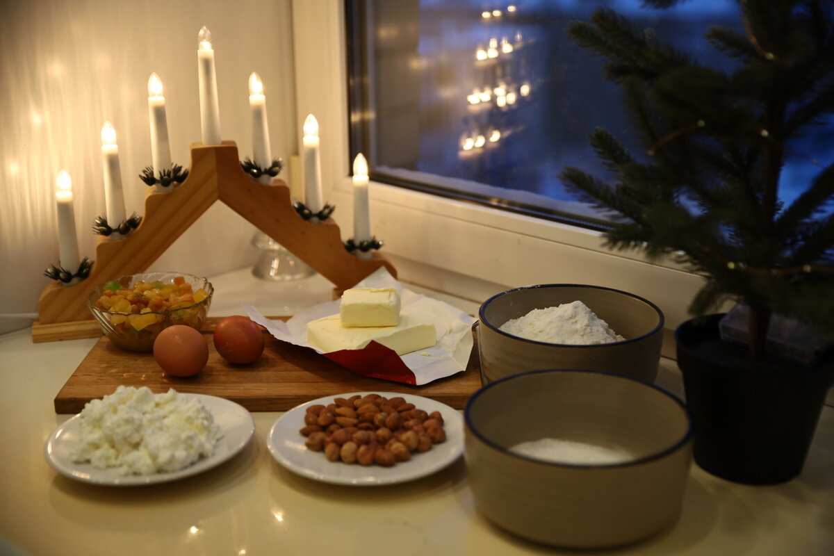 Ингредиенты для творожного штоллена