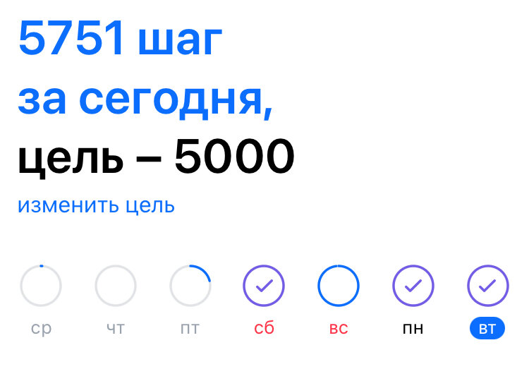 Считаю шаги контактом
