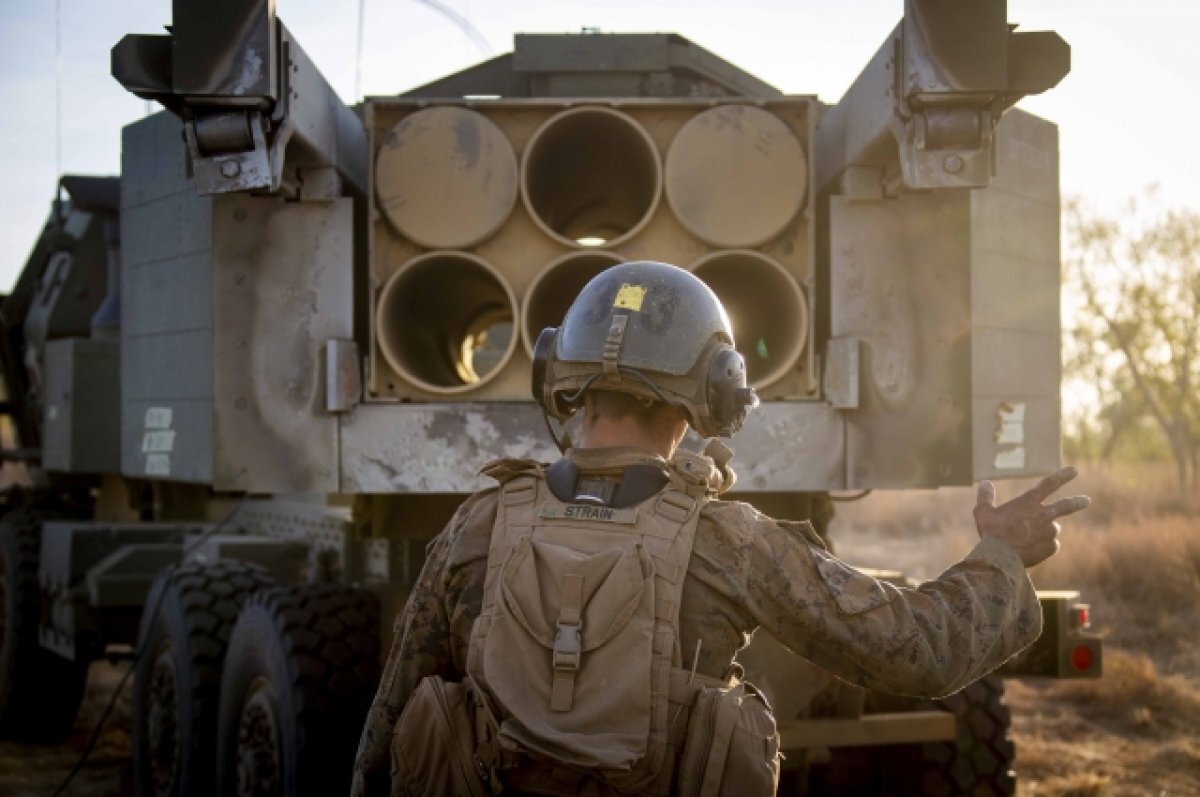    Появились кадры поражения российской ракетой американской РСЗО HIMARS