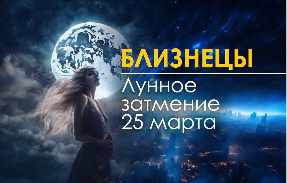 Близнецы. Что предскажет Лунное затмение 25 марта 2024 | Астроклик | Дзен