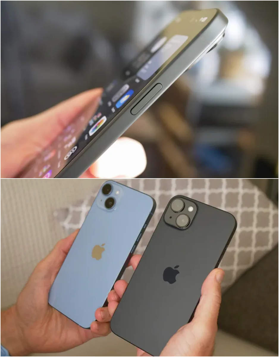 iPhone 14 Plus (слева) и iPhone 15 Plus