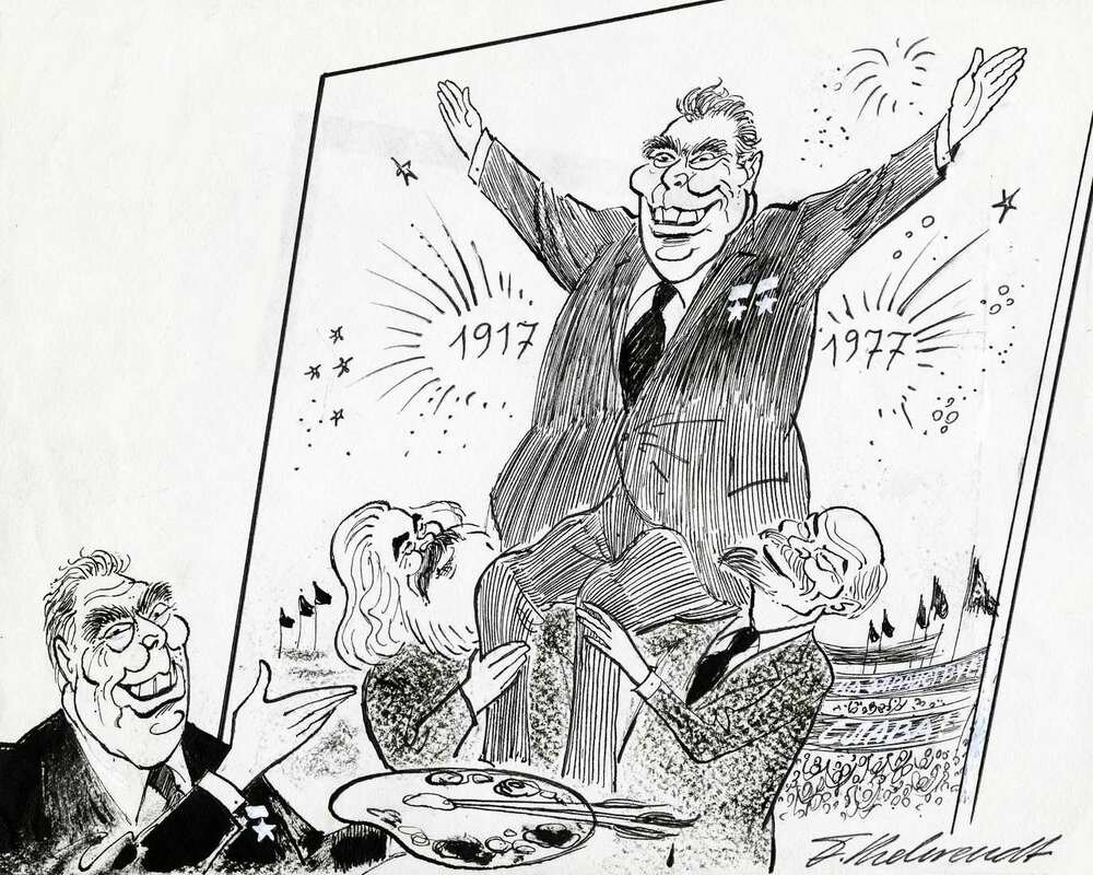 Пошлая, как и анекдоты -- карикатура.
