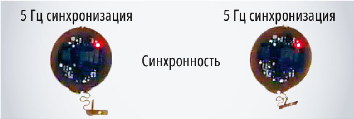 Рис. 2. Воздействие световыми импульсами с частотой 5 Гц