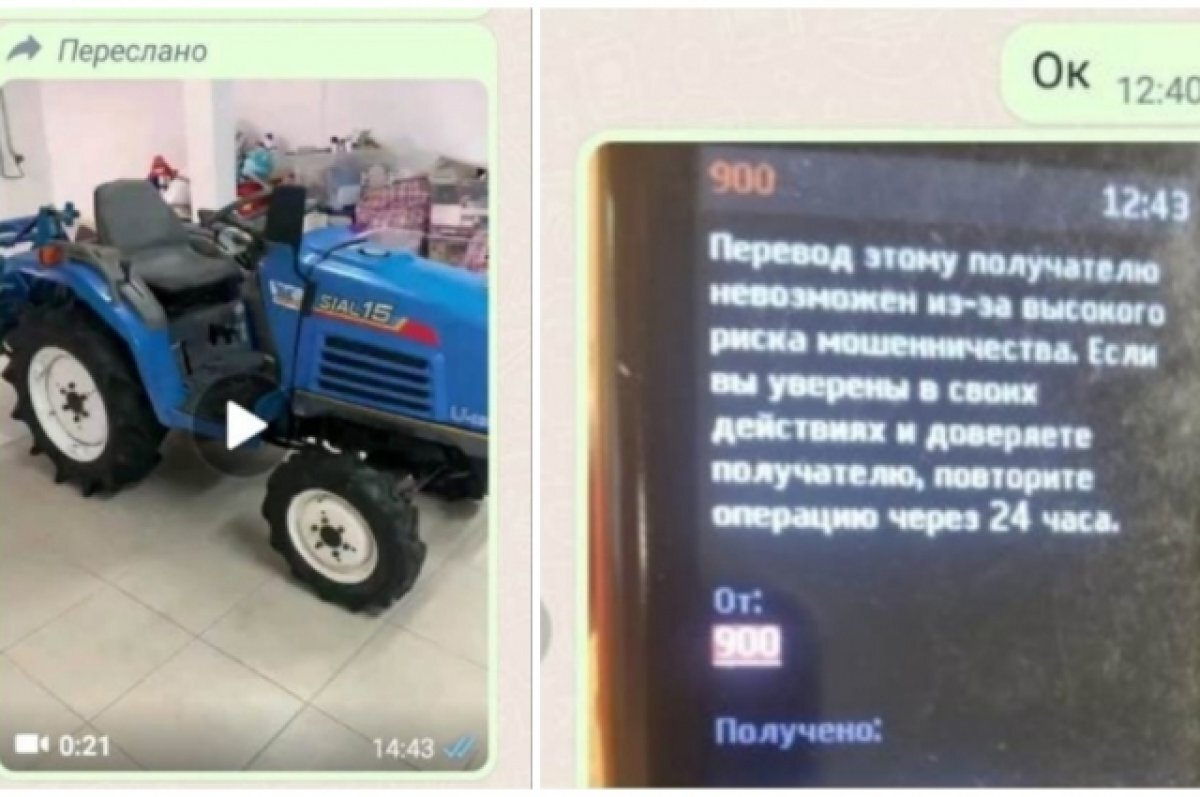    Омич хотел купить синий трактор, но его обманули
