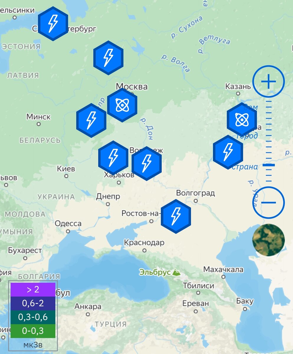 Карта ИБРАЭ РАН