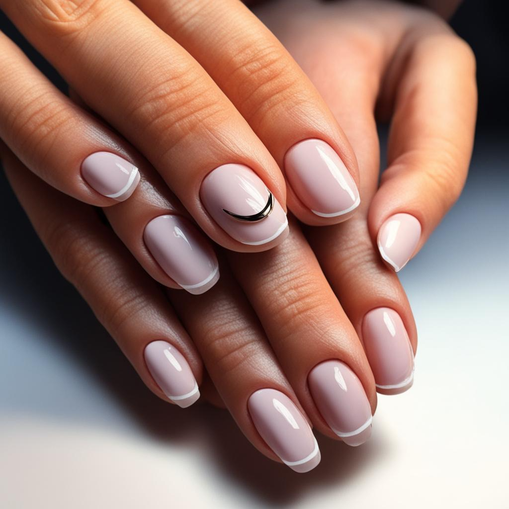 Френч-маникюр с тонким акцентом