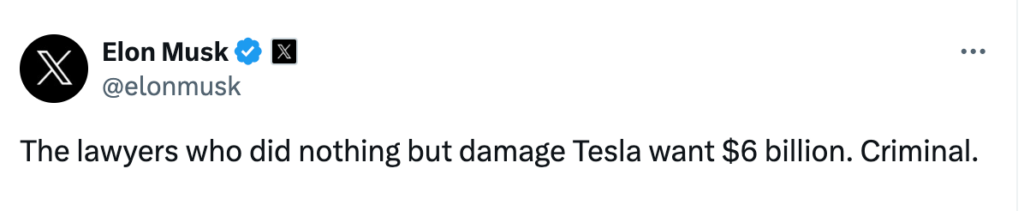     Твит Маска о ситуации