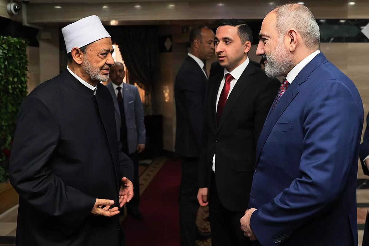 Премьер-министр Никол Пашинян встретился с Верховным имамом Аль-Азхара Шейхом Ахмедом Мухаммадом Аль-Талибом (6 марта 2024). Египет © Photo : official site of the Prime Minister of RA