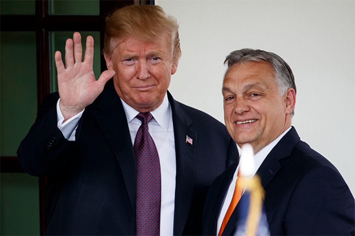    Дональд Трамп и Виктор Орбан.