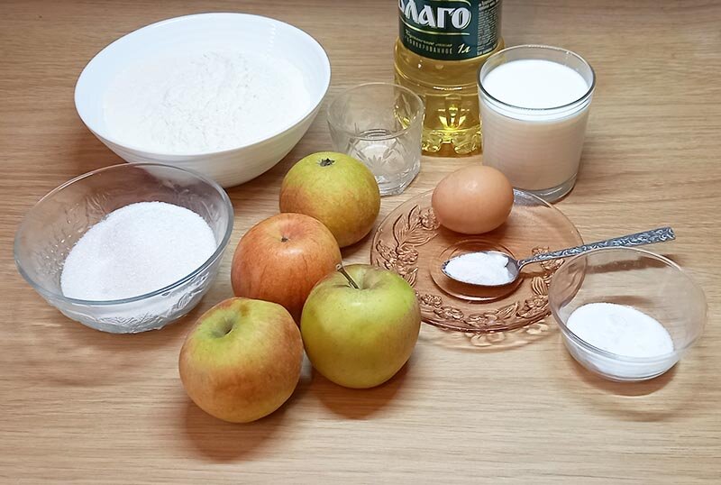 Необходимые продукты для оладьев