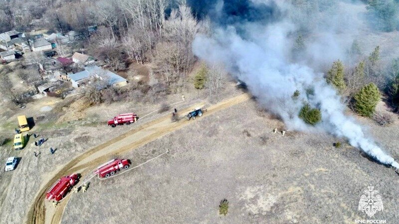    На тренировке тушения пожара использовали беспилотники Фото: ГУ МЧС России по Ставропольскому краю