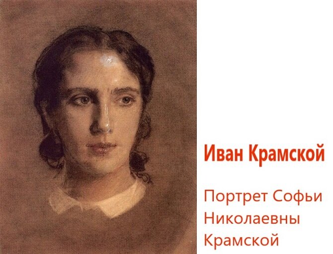 Иван Крамской. Портрет Софьи Николаевны Крамской. 1863. Бумага, акварель, пастель, белила, итальянский карандаш, соус. 37 х 24. Государственная Третьяковская галерея