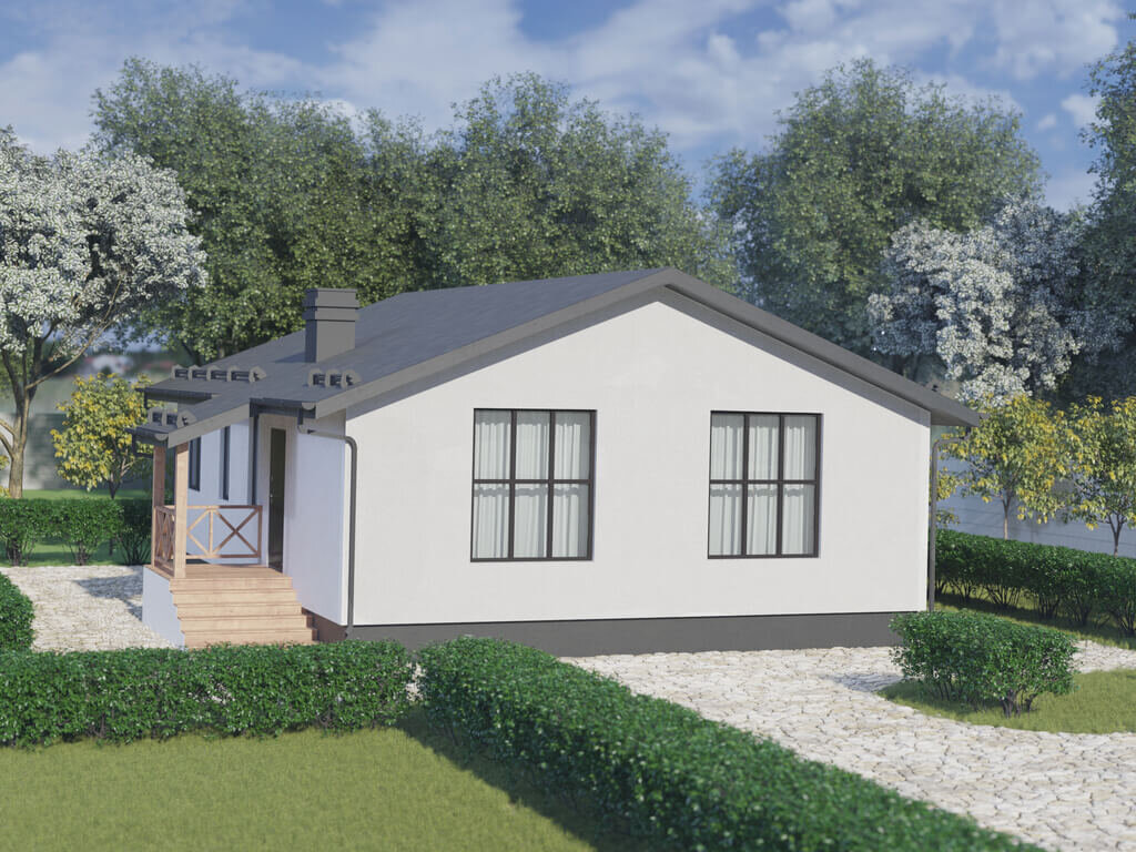 Одноэтажный дом 8х11