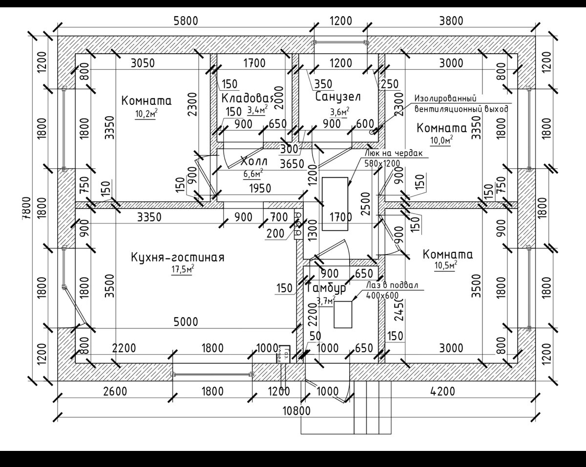 Планировка дома из газобетона