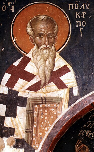 Фреска Поликарпа в церкви святого Николая Орфаноса, Салоники, XIV век