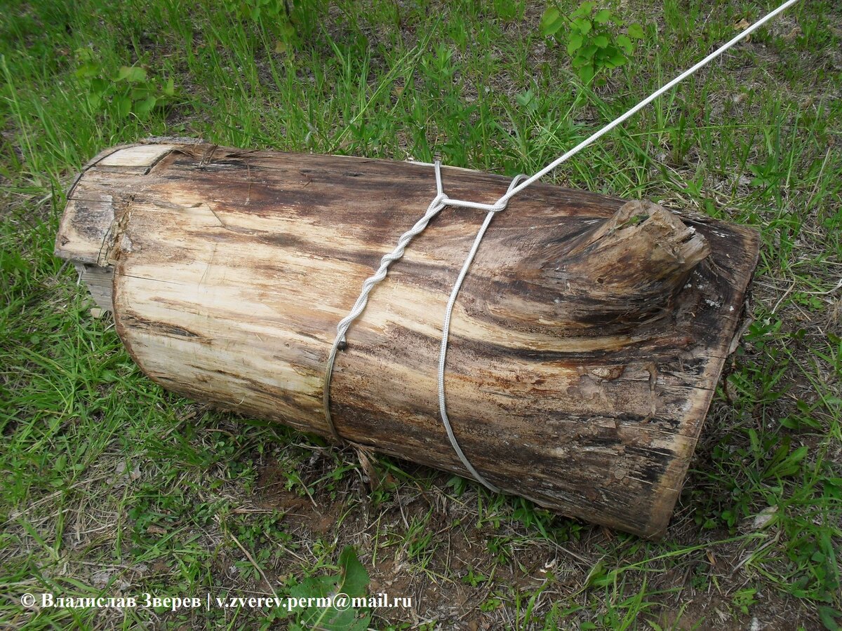Фото 2. Узел ''удавка с полуштыком''.