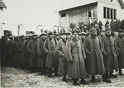 Немецкие военнопленные, взятые в боях у озера Нарочь в марте 1916 г. 