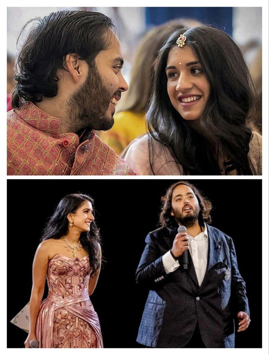 Жених Анант Амбани и невеста Радика Мерчант