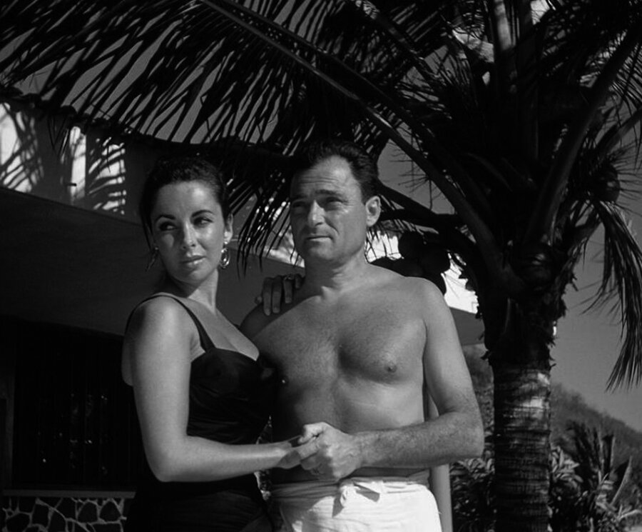 Лиз Тейлор и Майкл Тодд в 1957 году