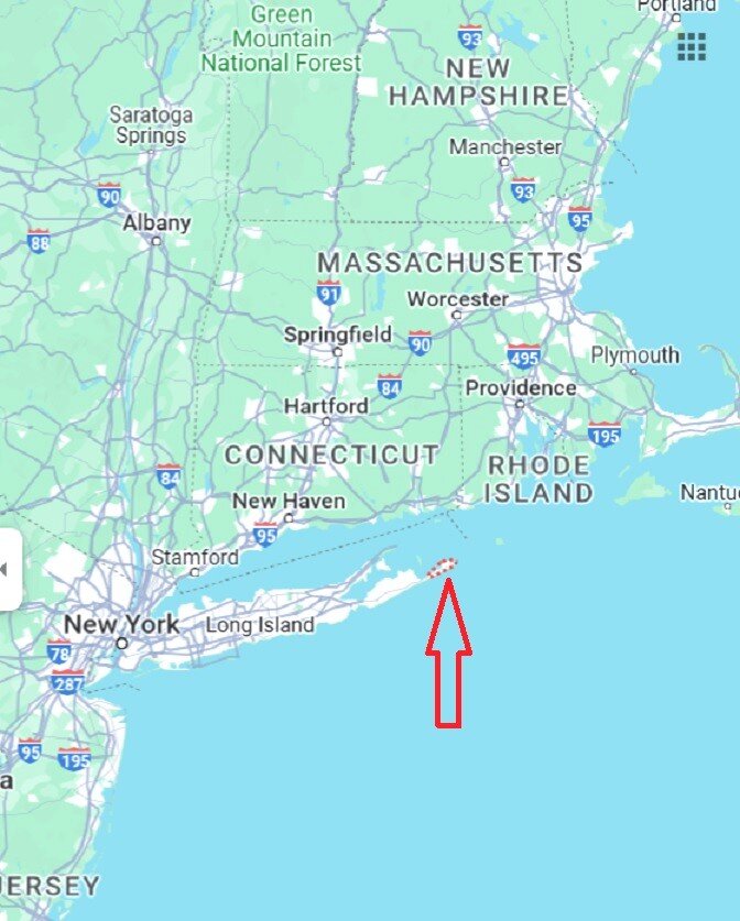 городок Монток находится по красной стрелке