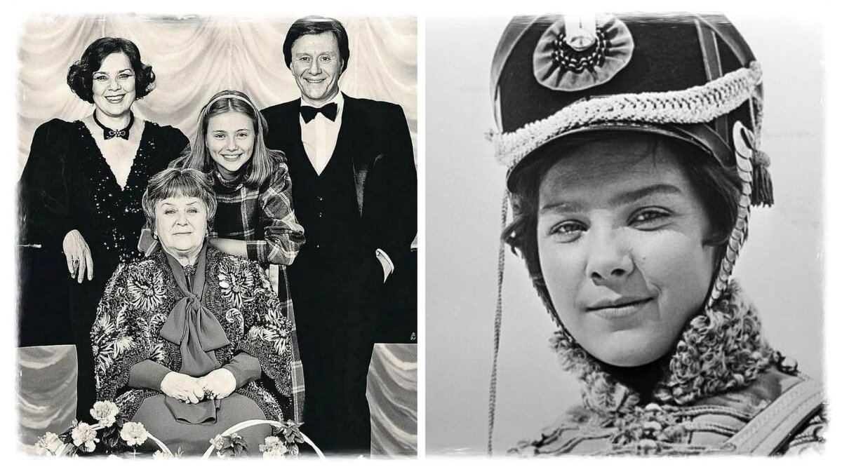 С мамой Андрея Миронова, справа - в роди, которая прославила Ларису Голубкину