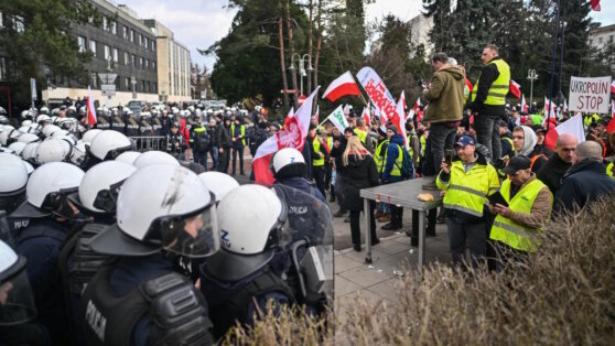    Протестующие фермеры в Варшаве вступили в стычки с полицией Сергей Бунеев