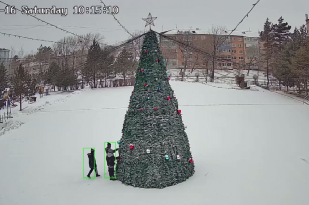    Зимние хулиганства братьев-тройняшек попали на камеры видеонаблюдения.