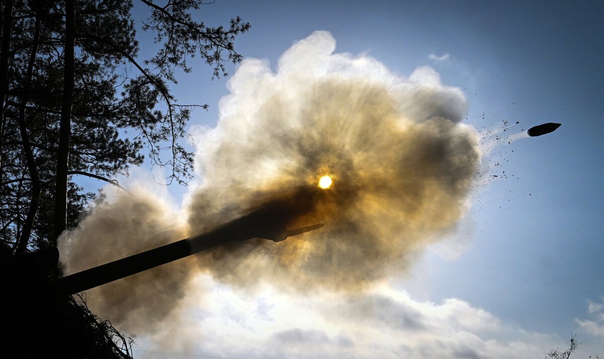     Выстрел из орудия ствольной артиллерии / РИА Новости / Станислав Красильников