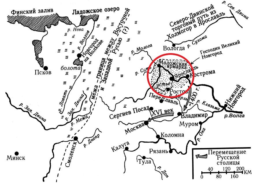 Местоположение летописного Великого Новгорода согласно гипотезе авторов Новой Хронологии.