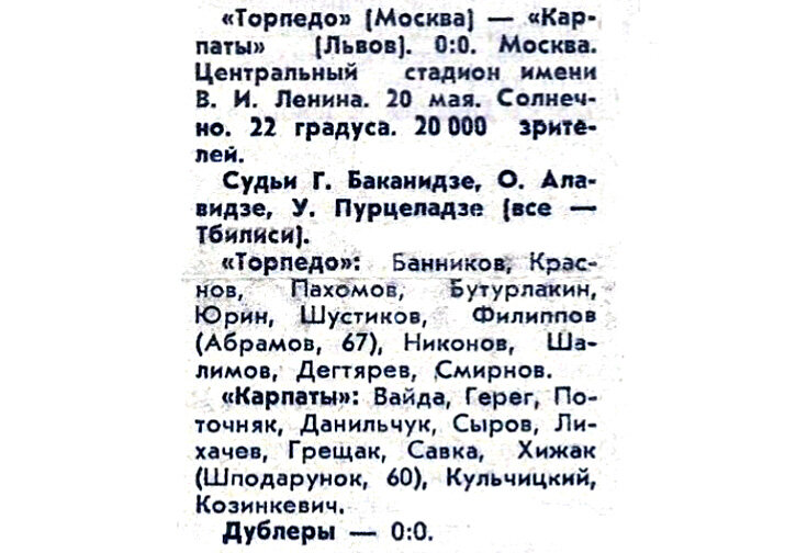 "Советский спорт", № 118 (7377), воскресенье, 21 мая 1972 г. С. 1. С небольшой корректировкой автора ИстАрх.