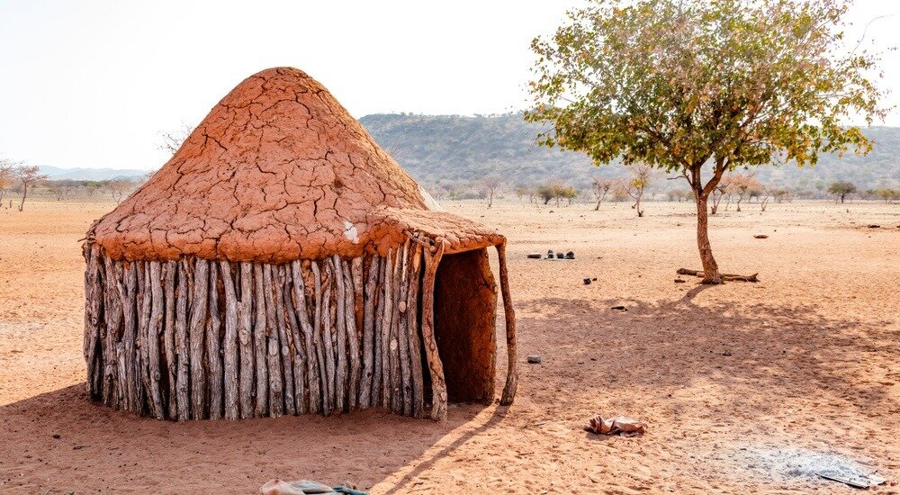 Типичное жилище племени химба.