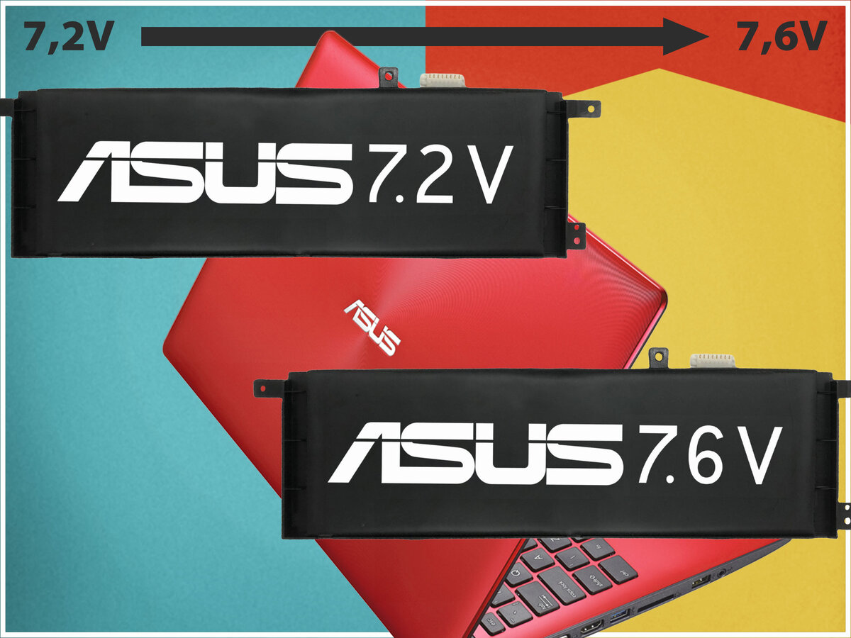 Можно ли заменить аккумулятор 7,2V на 7,6V в ноутбуке ASUS?