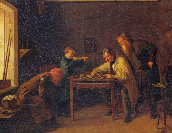 Я. С. Башилов, «Игра в шахматы», 1869 год. Источник: wikipedia.com