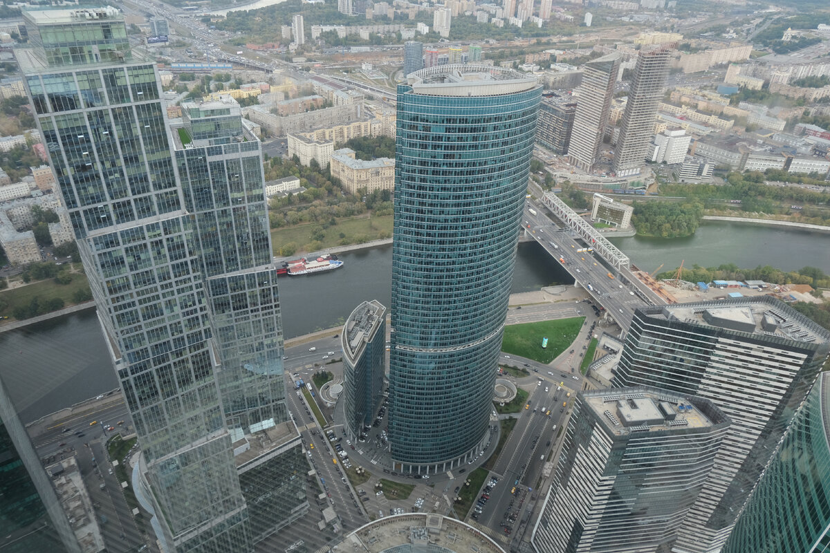 Вид из окон офиса башни Федерация "Москва-Сити"