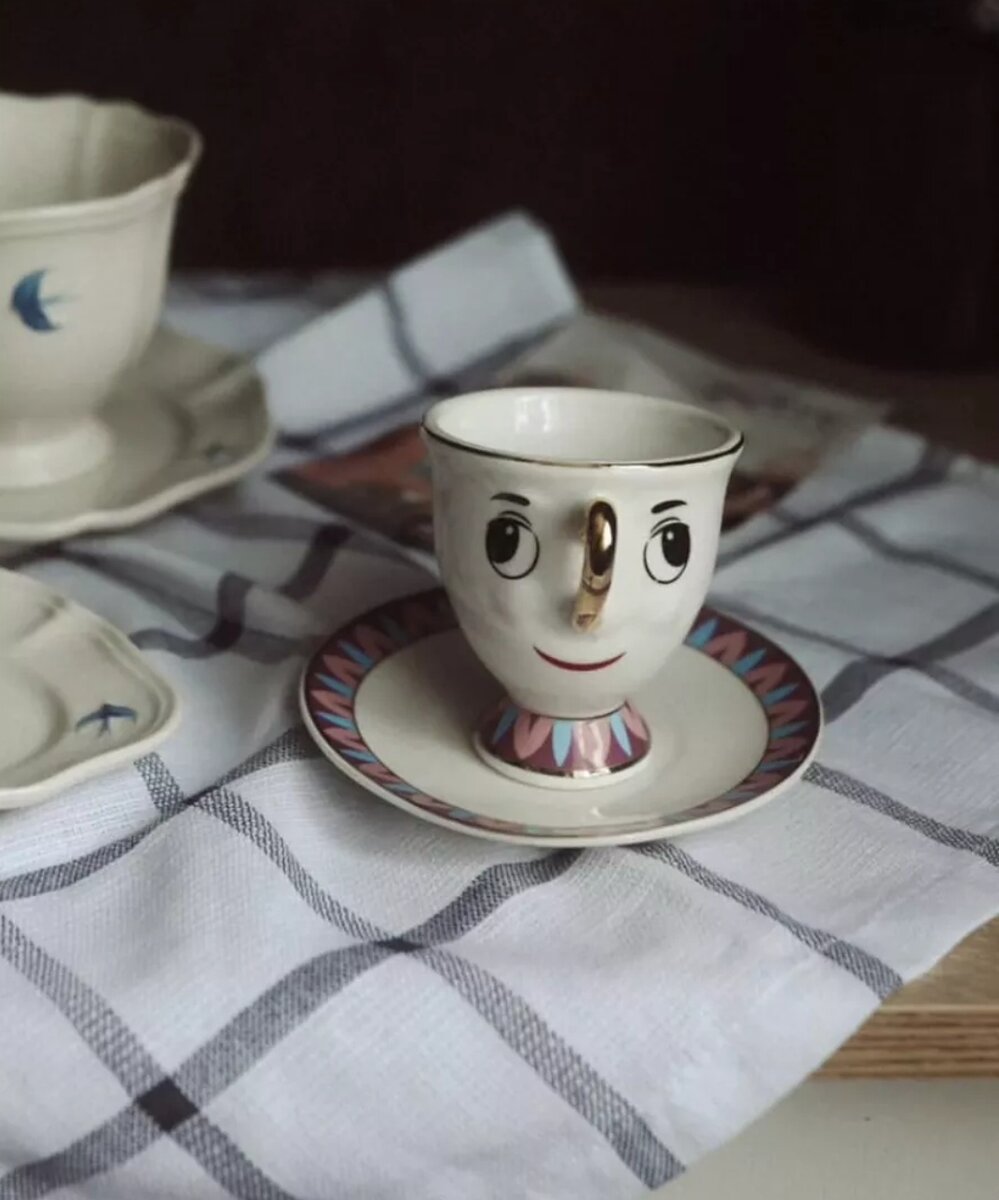 Чайная пара по мотивам мультфильма Дисней "Красавица и чудовище" с WB