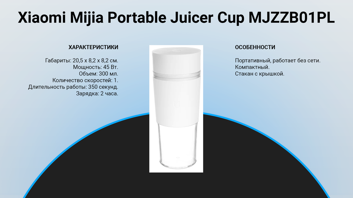 Xiaomi mjzzb01pl portable juicer cup