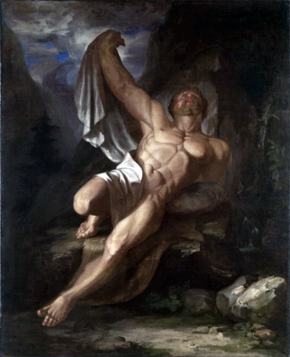 Сэмюэл Морзе. Страдающий Геракл, ок. 1812. Арт-галерея Йельского университета, США