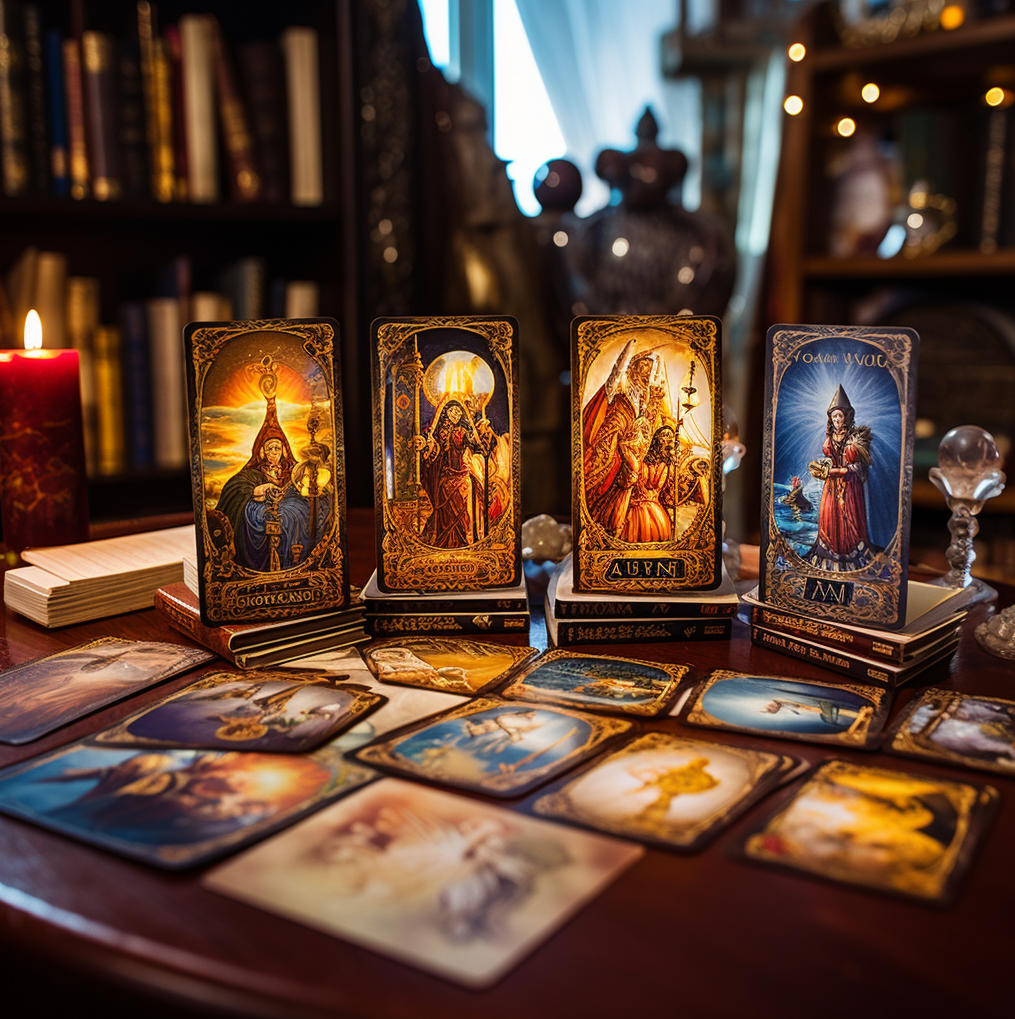 Карты для гадания. Иллюстрация сгенерирована нейросетью