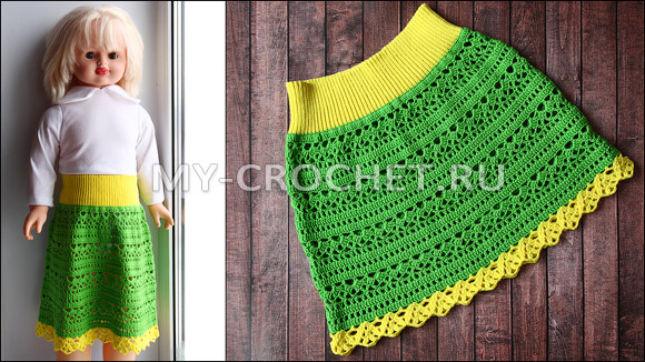 Юбочка для девочки крючком, мастер-класс для начинающих