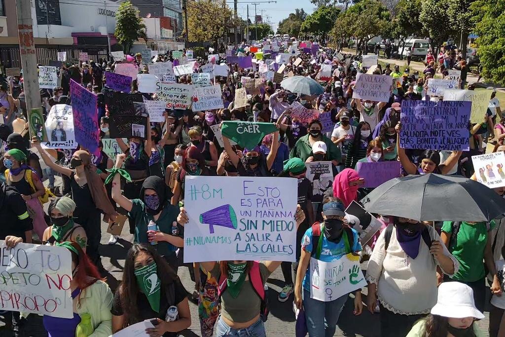 Происходило, примерно, вот это, но поактивнее. Надпись на центральном плакате: "Это для того, чтобы завтра можно было выйти на улицу без страха"