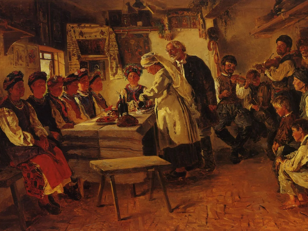 Владимир Маковский. Девичник (фрагмент). 1882. Национальный музей «Киевская картинная галерея», Киев, Украина