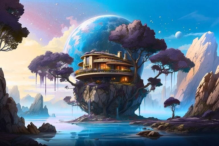 Домик Артема и его мамы. Сзади виднеется Земля