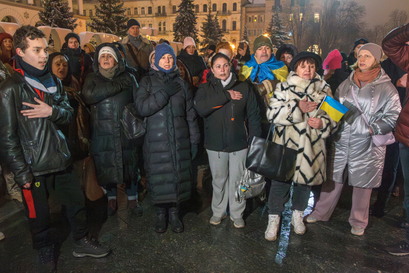    Митинг в поддержку Залужного. Фото: Kyrylo Chubotin/Keystone Press Agency/Globallookpress