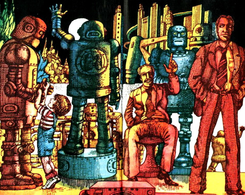 Иллюстрация к рассказам Айзека Азимова о роботах. Изображение взято из открытых источников
