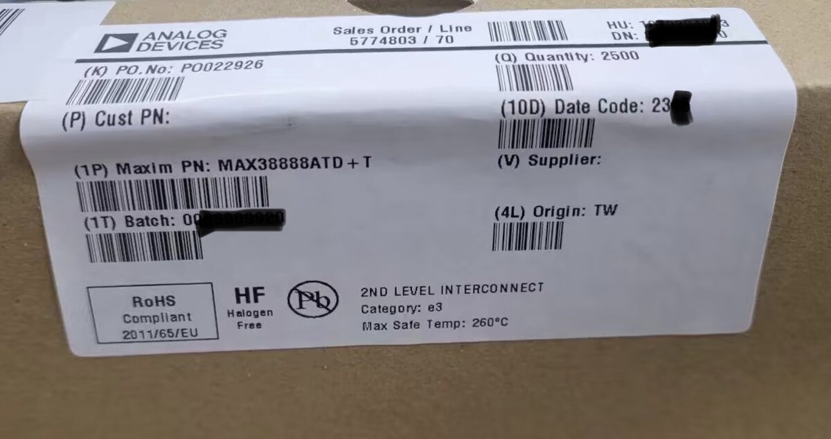 ANALOG DEVICES Series MAX38888ATD+T.
