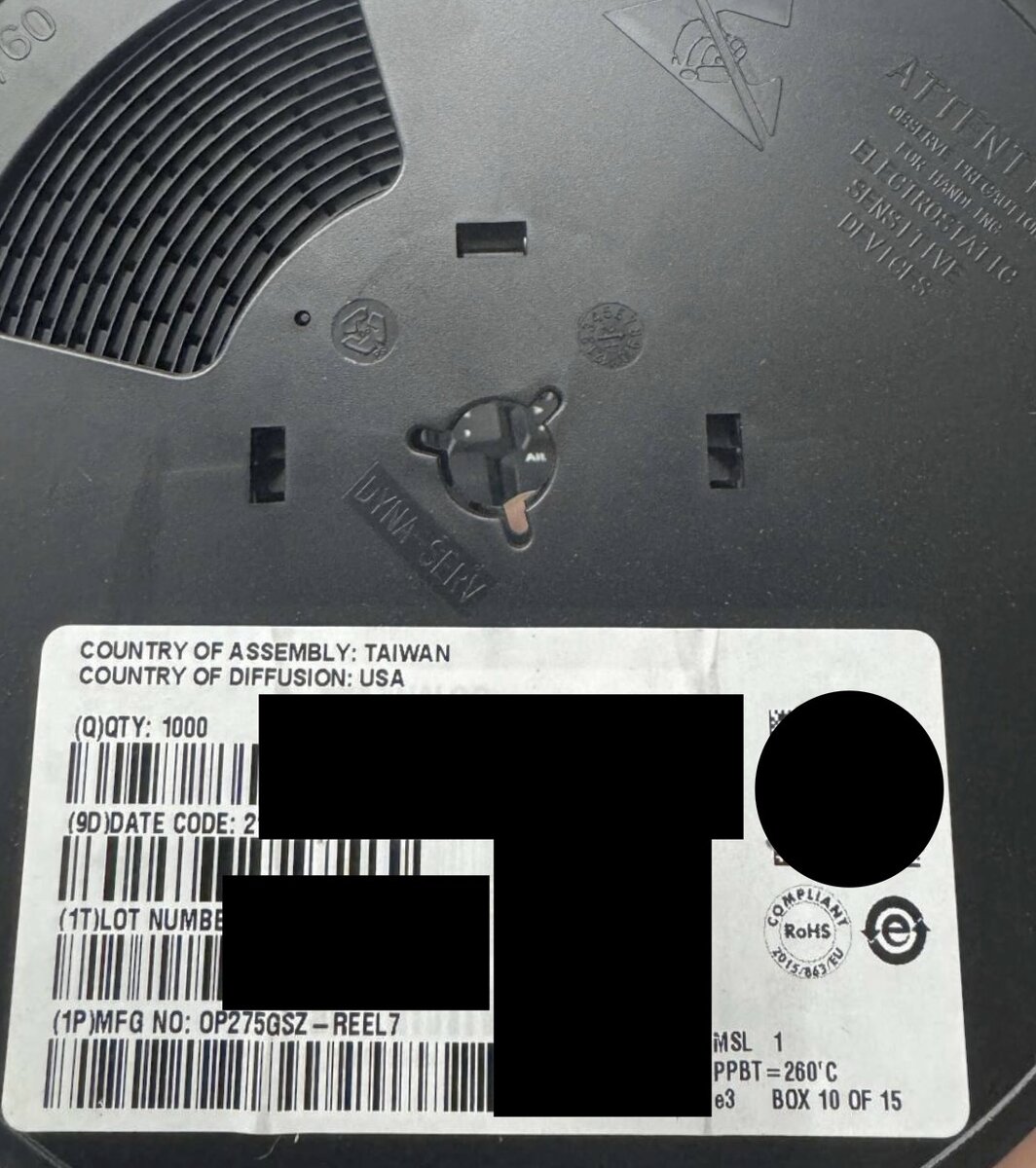 ANALOG DEVICES Series OP275GSZ-REEL.