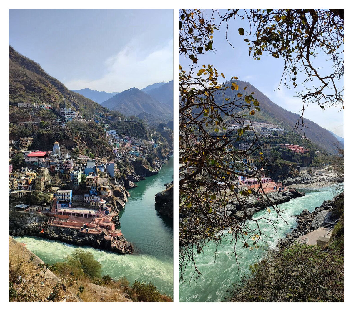 Индия, Девпраяг, место слияния рек Бхагиратхи и Алакнанды, рождение священной реки Ганга